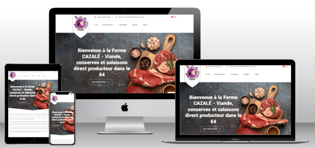 Site internet Ferme Cazalé